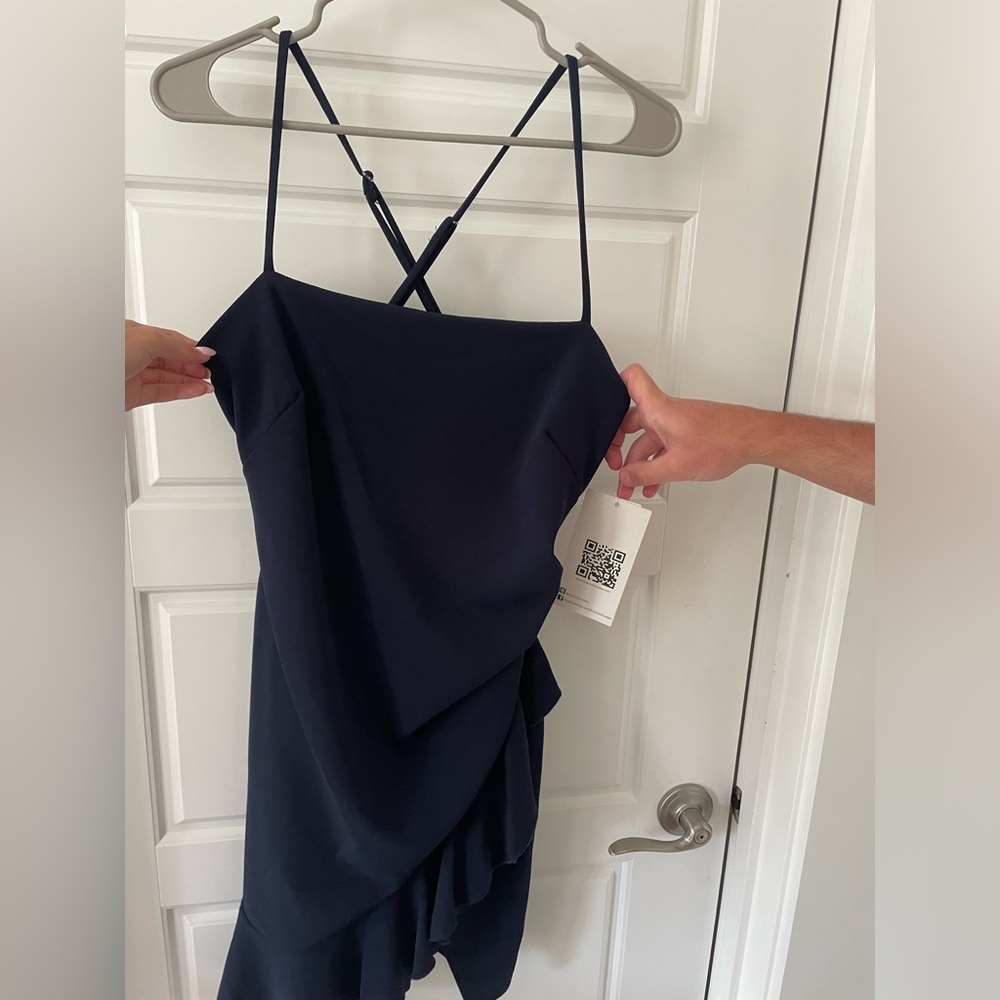 Navy blue mini dress